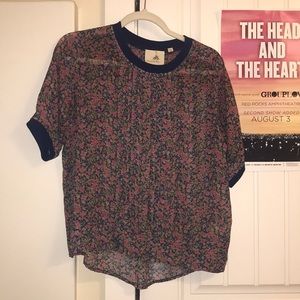Anthropologie Floral Top
